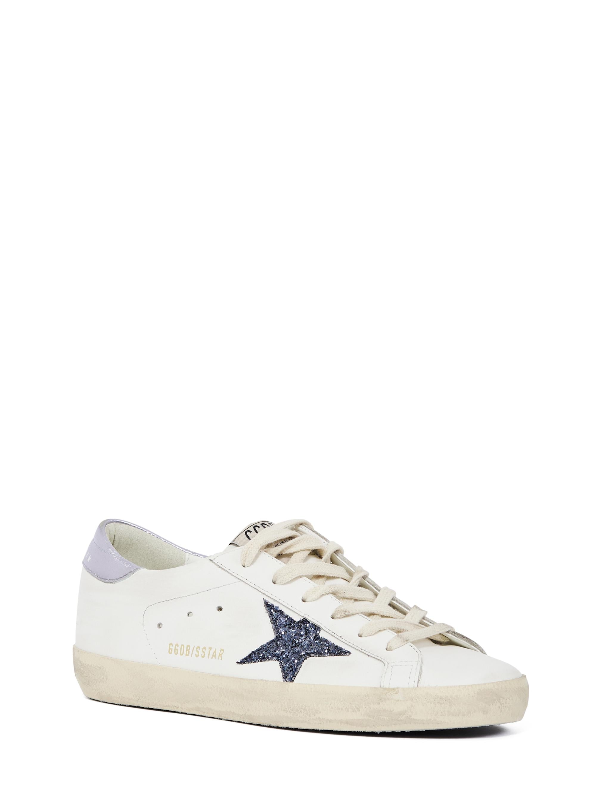 SUPER STAR LEATHER UPPER AND TOE GLITTER STAR LAMINATED HEEL