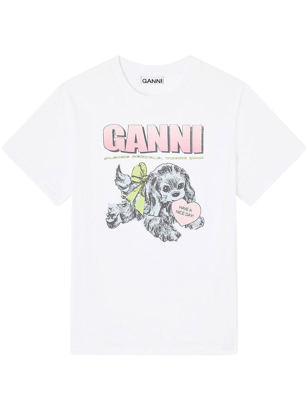 Basic Cotton Jersey Neon Puppy  T-shirt