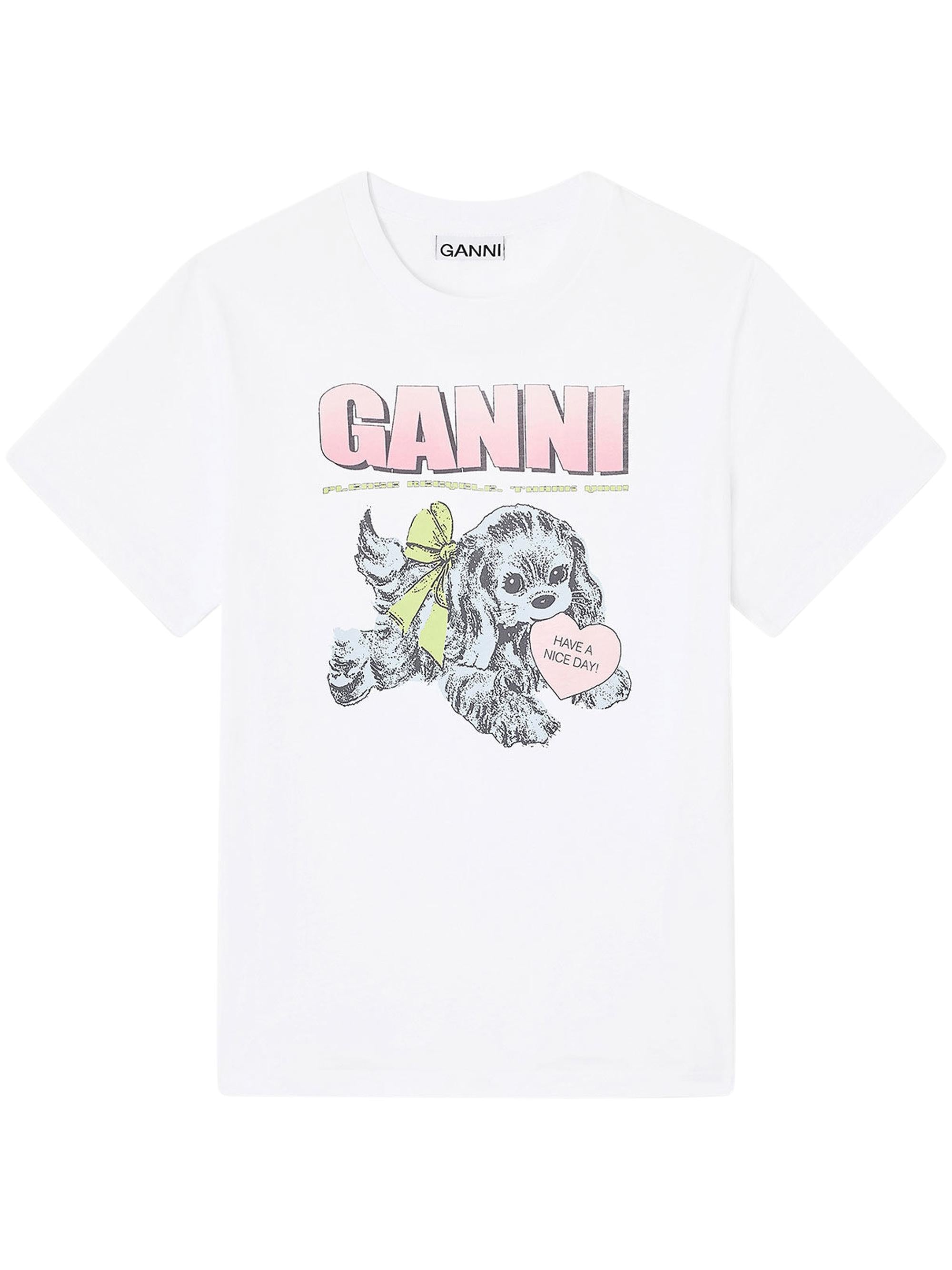 Basic Cotton Jersey Neon Puppy  T-shirt