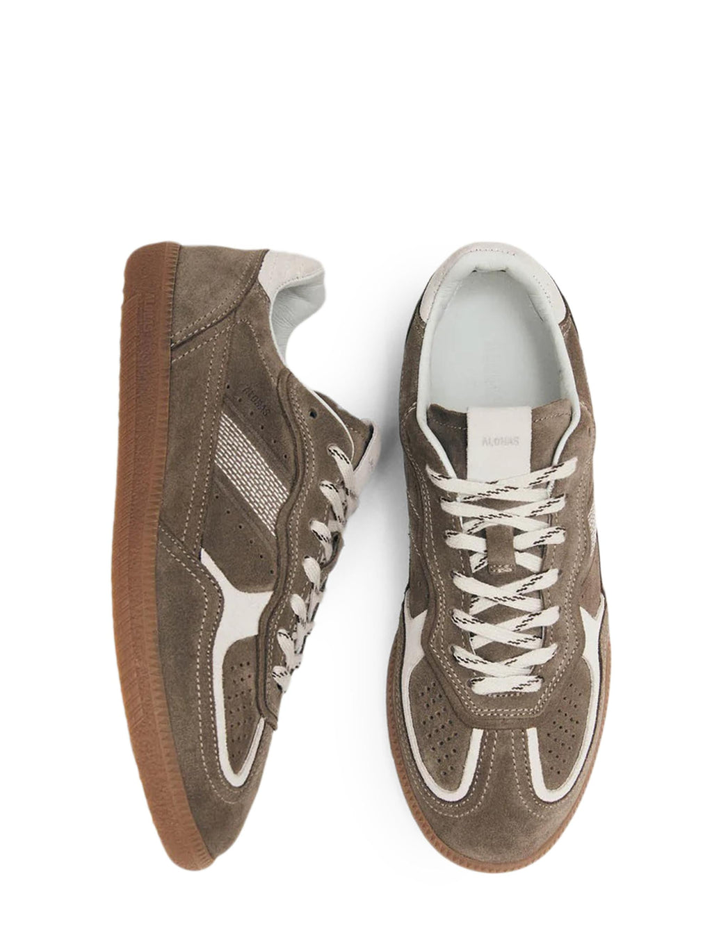 TB490 RIFE TAUPE LEATHER SNEAKERS