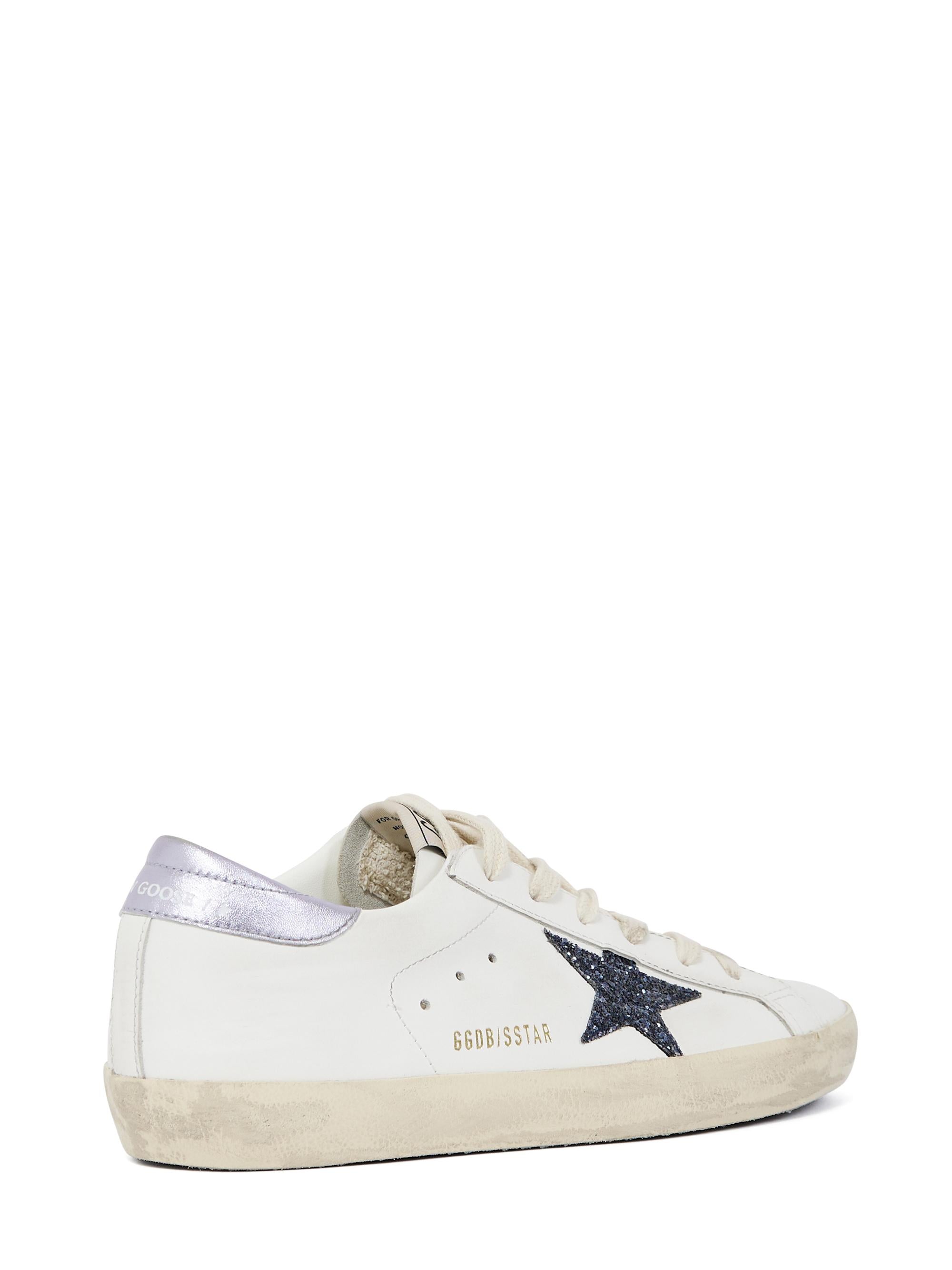SUPER STAR LEATHER UPPER AND TOE GLITTER STAR LAMINATED HEEL